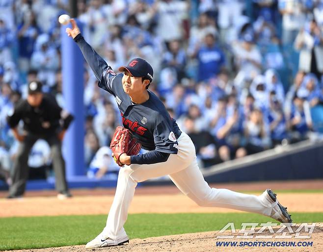 29일 대구 삼성라이온즈파크에서 열린 삼성과 롯데의 경기. 투구하고 있는 롯데 쿄야마. 대구=송정헌 기자songs@sportschosun.com/2026.03.29/