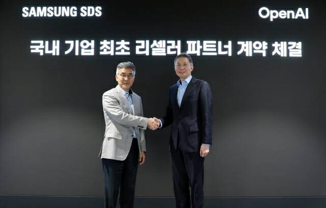 이호준 삼성SDS 클라우드서비스사업부장(왼쪽), 김경훈 오픈AI 코리아 총괄 대표 (사진=삼성SDS)