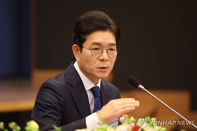 편집인협회 포럼, 발언하는 정원오 후보 (서울=연합뉴스) 이진욱 기자 = 더불어민주당 정원오 서울시장 후보가 14일 서울 중구 대한상공회의소 국제회의장에서 열린 한국신문방송편집인협회 포럼에서 발언하고 있다. 2026.5.14 cityboy@yna.co.kr