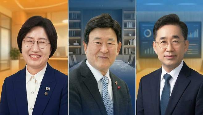 왼쪽부터 고의숙, 김광수, 송문석 제주도교육감 선거 후보(가나다 순). ⓒ제주의소리