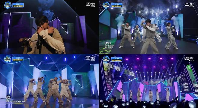 보이넥스트도어 ‘똑똑똑’, 강렬 퍼포먼스로 K-팝 팬덤 노크 (출처: ‘엠카운트다운’ 갈무리)