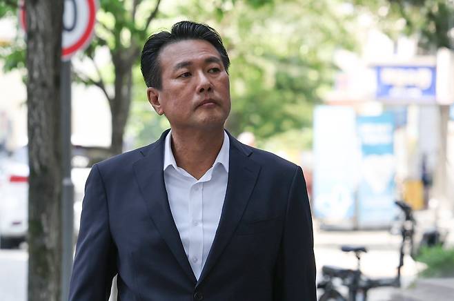 김태효 전 국가안보실 1차장이 15일 오전 경기 과천시 특검 사무실에 출석하고 있다. /연합뉴스