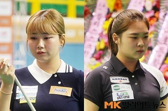 여자3쿠션 1, 2위 박세정(왼쪽)과 김하은이 ‘2026 진도아리랑배 전국당구대회’ 여자3쿠션 4강서 만나 자존심 대결을 벌인다. 두 선수는 4월 안동시장배 4강서 격돌, 박세정이 이긴 바 있다.