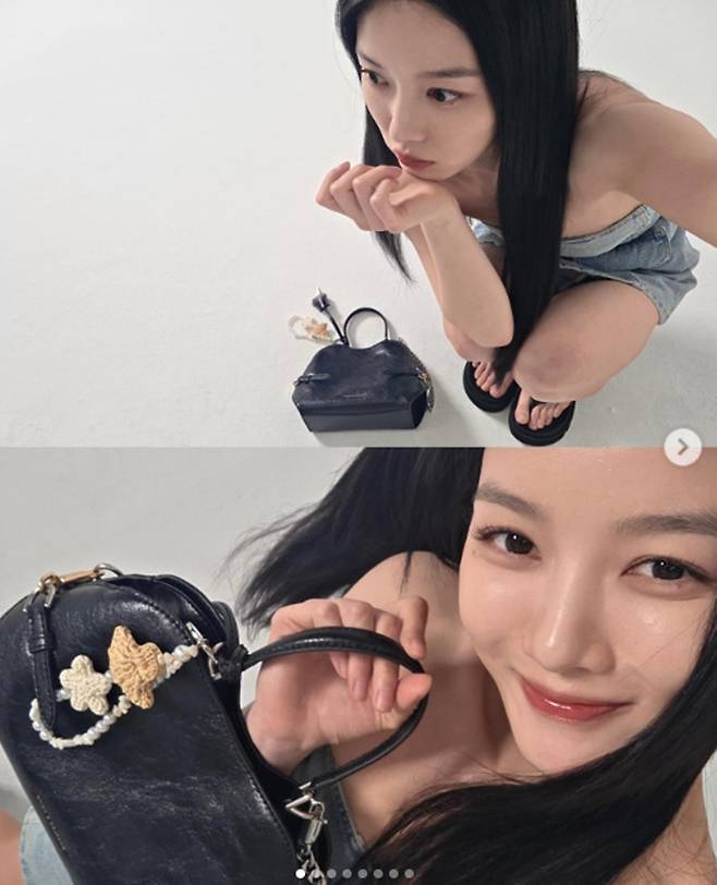 Actor Kim Yoo-jung shared updates on her personal account, showcasing her unchanging beauty and perfect figure even from unique camera angles. Wearing a denim mini dress, Kim Yoo-jung captivated viewers with various poses, including close-up selfies and shots taken from a top-down perspective.In the released photos, Kim Yoo-jung exuded an innocent vibe with her long, straight hair while adding a chic charm by matching it with a black bag. In particular, her distinct facial features and slender legs stood out, looking flawless from every angle.Fans reacted enthusiastically to Kim Yoo-jungs post, expressing their delight at her recent updates. Kim Yoo-jung is currently preparing to star in her next project, the film Revenge Ghost (working title).