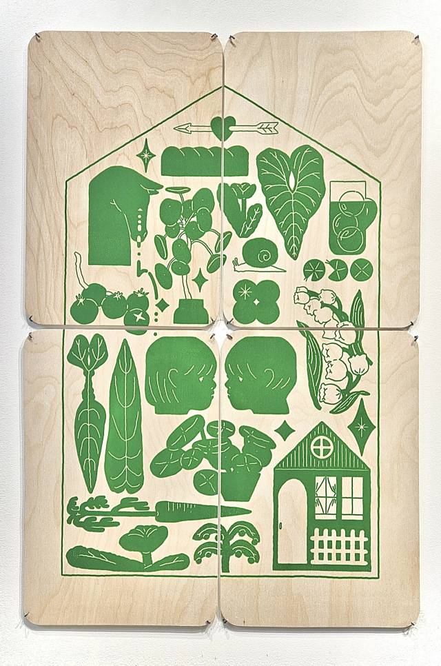 시문, Things , silkscreen on wood, 2025. 레오앤 갤러리 제공