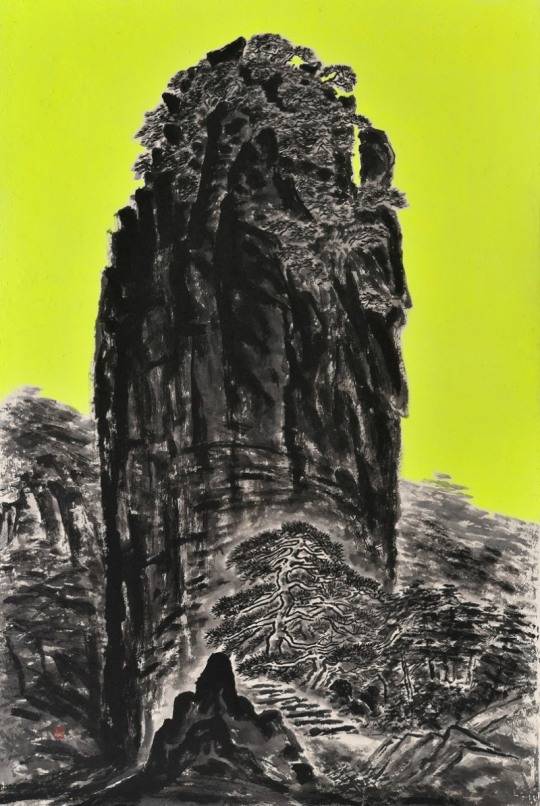 류재춘 작 '묵산(Majestic Mountain Green)'