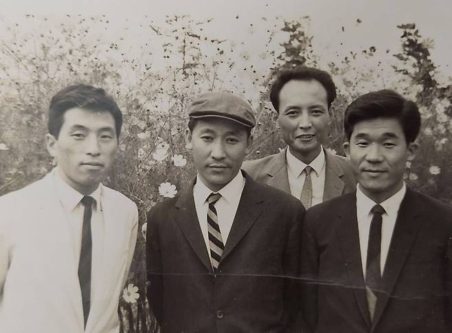 1966년 최명영(왼쪽부터), 박서보, 이일, 하종현. [사진 최명영]