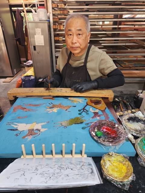 작업하는 전호태 교수 [전호태 교수 제공. 재판매 및 DB 금지]