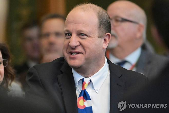 제라드 폴리스 콜로라도 주지사 [AP=연합뉴스. 재판매 및 DB 금지]