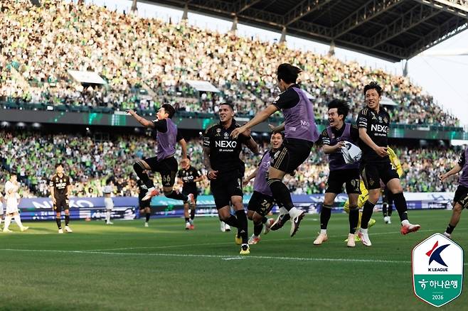 극적 골을 터뜨린 티아고(한국프로축구연맹 제공)