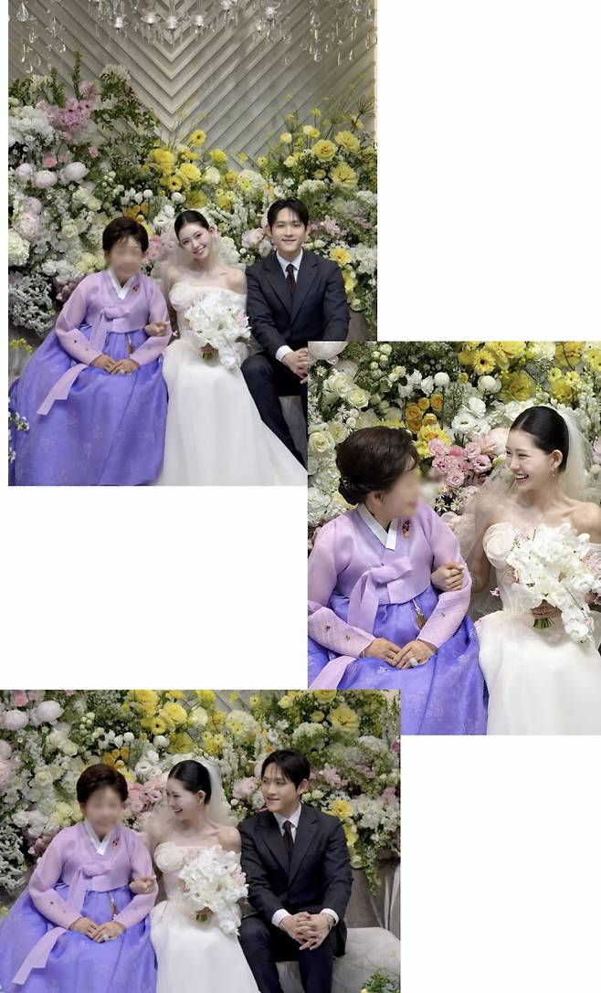 Choi Joon-Hee personally addressed rumors of discord that had been circulating by releasing photos and videos of her inviting her maternal grandmother to her wedding ceremony. Choi Joon-Hee confirmed that her grandmother attended the wedding on the day of the ceremony and clearly conveyed her stance asking people to refrain from speculation.Choi Joon-Hee, who held her wedding ceremony with her partner of five years at a hotel in Gangnam, Seoul on the 16th, posted a photo on social media of herself affectionately linking arms with her grandmother. Her older brother, Choi Hwan-hee, was also present at the event, showcasing a heartwarming family scene.In a video released during the wedding ceremony, Choi Joon-Hee moved the guests with subtitles expressing her deep affection for her parents and grandmother. Although rumors of discord had circulated due to past conflicts, this wedding ceremony served as an opportunity to confirm reconciliation and communication within the family.Her older brother, Choi Hwan-hee, served as the host of the wedding, and broadcaster Jo Se-ho emceed the event, which proceeded amidst the congratulations of many.