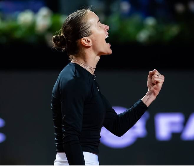 로마 WTA 1000 우승 뒤 포효하는 스비톨리나. 본인 인스타그램