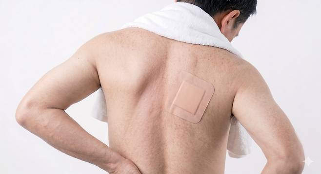 어깨 통증이 생기면 단순 근육통으로 여기고 파스를 붙인 채 버티는 사람이 많다. 하지만 어깨 통증의 원인은매우 다양하고, 적절한 치료 시기를 놓치면 통증이 만성화로 이어질 수 있어 주의가 필요하다. ⓒGoogle Gemini 생성이미지