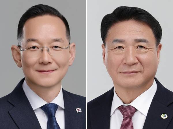 민주당 이수동(왼쪽), 국민의힘 정영철 영동군수 후보.