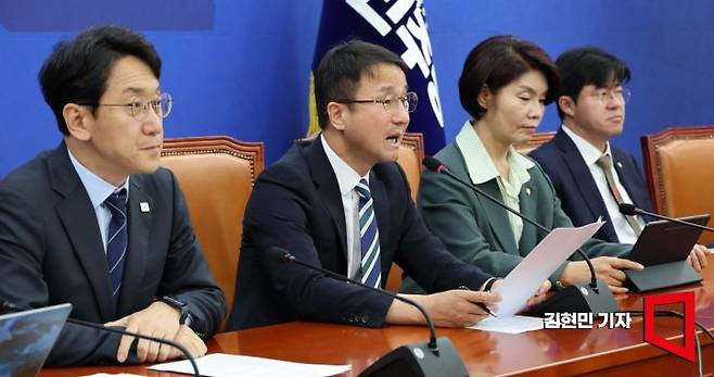 한병도 더불어민주당 원내대표가 19일 국회에서 열린 원내대책회의에서 발언하고 있다. 2026.5.19 김현민 기자