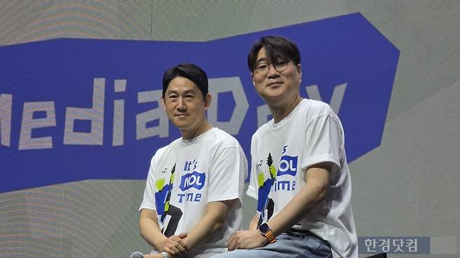 이철웅 놀유니버스대표(왼쪽), 최동휘 놀페스티벌 TF 리더. 사진=신용현 기자
