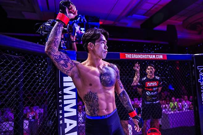 조각 같은 근육질 몸매의 송영재가 RTU 토너먼트를 통해 다시 한번 UFC 진출에 도전한다. [본인 제공]