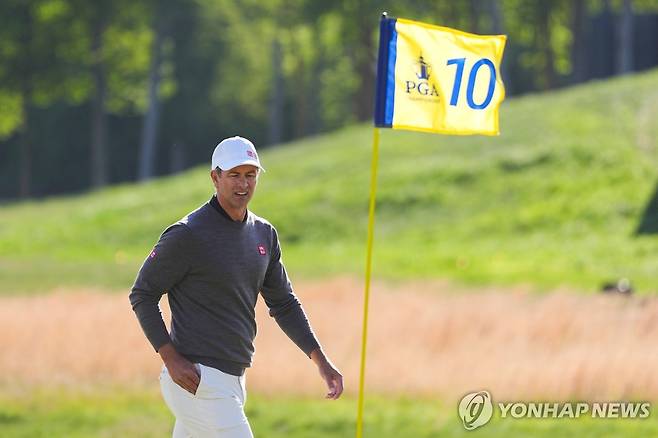 PGA 챔피언십에 출전한 애덤 스콧 [AP=연합뉴스]