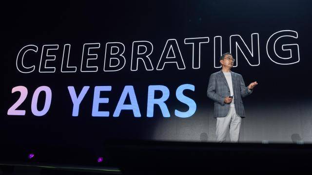 함기호 AWS 코리아 대표가 20일 서울 코엑스에서 열린 'AWS 서밋 2026'에서 기조연설을 진행하고 있다. [사진=AWS]