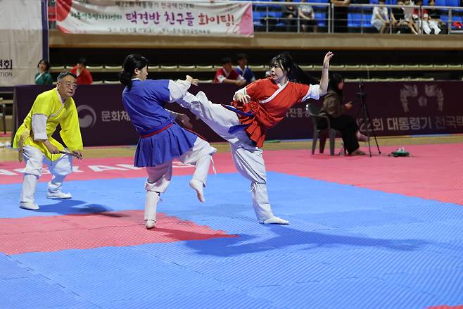 제22회 대통령기 전국택견대회 경기 장면