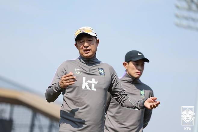 이민성 감독이 이끄는 U-23 축구대표팀이 20일 6월 방콕 평가전에 나설 소집 명단(24명)을 발표했다. 사진제공｜대한축구협회