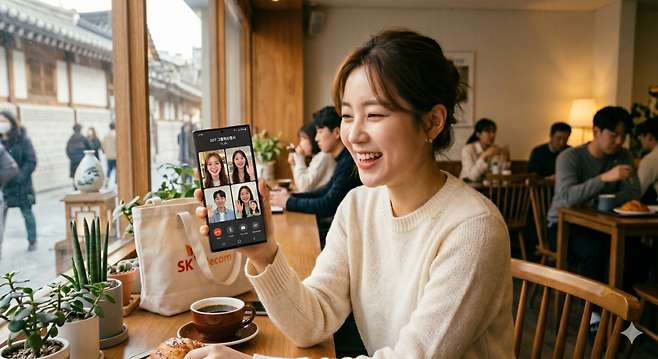 SK텔레콤이 LTE(4G) 기반 부가서비스인 '그룹영상통화'를 다음달 10일 종료한다. 서비스 출시 13년 만이다. / 이미지 = 제미나이
