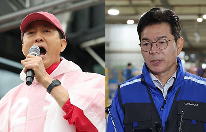 국민의힘 오세훈 서울시장 후보(왼쪽)와 더불어민주당 정원오 서울시장 후보. 연합뉴스