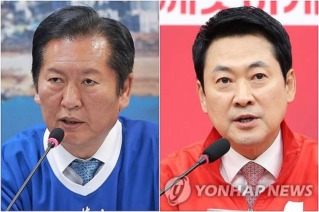 더불어민주당 정청래 대표(왼쪽)와 국민의힘 장동혁 대표 [촬영 신현우·황광모]