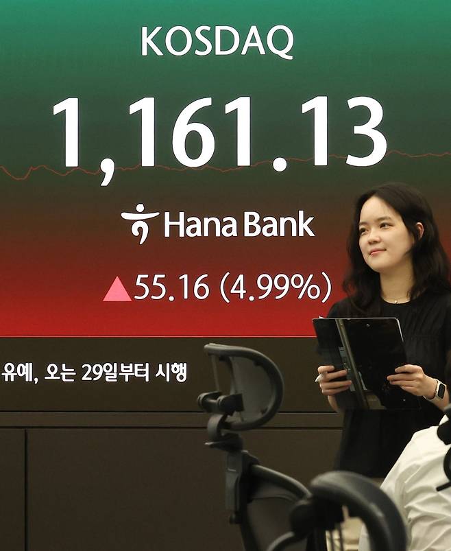 서울 중구 하나은행 딜링룸.&nbsp;사진=뉴시스