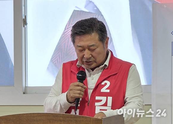 국민의힘 김장연 안성시장 후보. [사진=임정규 기자]