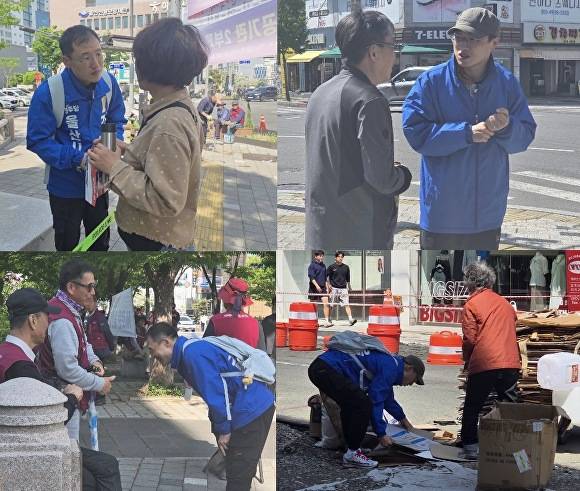 김상욱 울산광역시장 후보가 선거운동을 하고 있는 모습. [사진=김상욱 울산시장 후보 캠프]