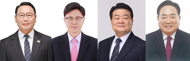 왼쪽부터 김영춘, 이명수, 이병도, 이병학 후보 [각 후보 제공. 재판매 및 DB 금지]