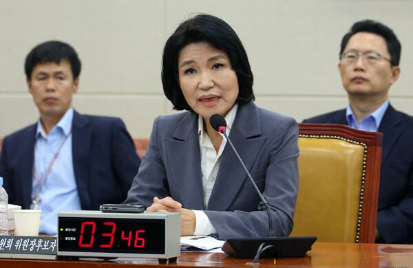 이진숙 방송통신위원장 후보자가 지난 7월 25일 국회 과학기술정보방송통신위원회에서 열린 인사청문회에서 발언하고 있다. 2024.7.25 연합뉴스