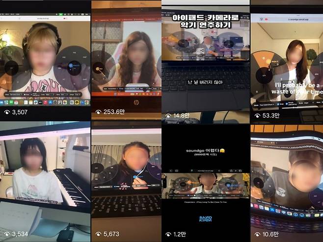 한국 개발자가 바이브 코딩으로 개발한 웹 악기 사이트  '사운드고(Soundgo)' 가 SNS에서 챌린지로 번지면서 해외 이용자들까지 관심을 가져 관련 영상 조회수는 100만~200만회를 기록했다. /사진=인스타그램 갈무리