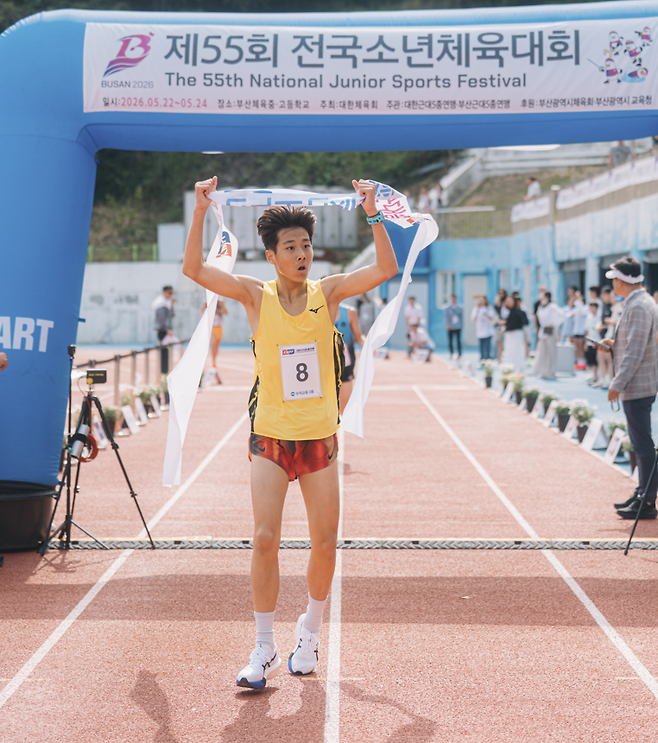 남자 중등부 경로겸이 개인전에서 우승하는 장면. 대한근대5종연맹