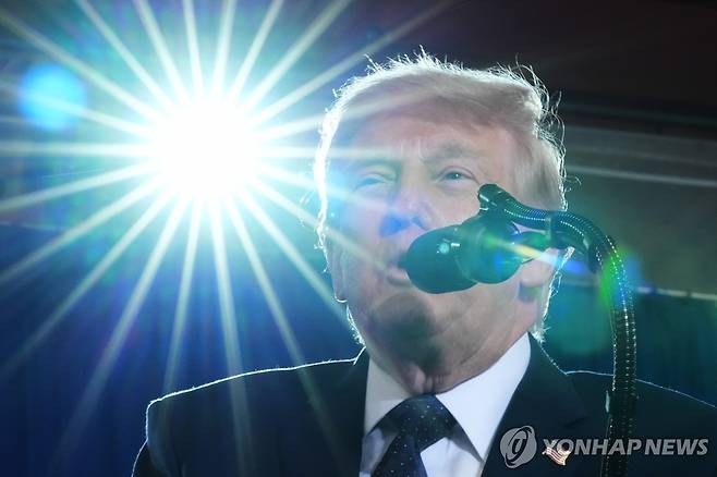 연설하는 도널드 트럼프 미국 대통령 [AP 연합뉴스 자료사진. 재판매 및 DB 금지]
