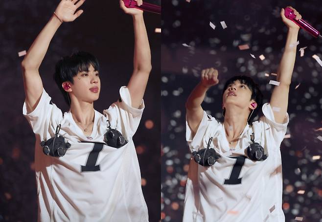 'WELCOME TO JIN CITY' 방탄소년단 진, 라스베이거스 공연도 '비주얼 킹'..탄탄 라이브 '귀 호강'