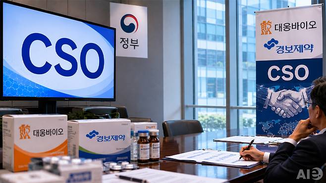 사진=생성형 AI(챗GPT) 이미지. 최근 정부가 CSO 불법행위를 정조준하는 상황에서 대형 제약사 관계사이며 영향력이 큰 대웅바이오와 경보제약 움직임이 주목된다.