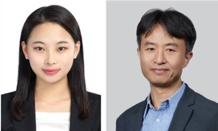 한국에너지공과대학교와 삼성전기가 전자부품 성능을 좌우하는 ‘원자 위치’를 정밀하게 분석하는 기술을 개발했다. 정혜진 삼성전기 연구원(왼쪽), 오상호 KENTECH 교수(오른쪽). [한국에너지공과대학교]