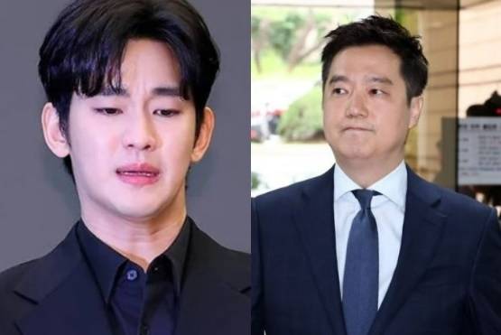 배우 김수현(좌), 김세의 가로세로연구소 대표(우)[연합]