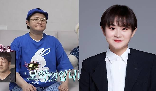 지난달 10일 방영된 '나 혼자 산다' 속 김신영(왼쪽)과 2022년 김신영의 모습 [MBC 공식 유튜브 채널 캡처·연합뉴스 자료사진. 재판매 및 DB 금지]