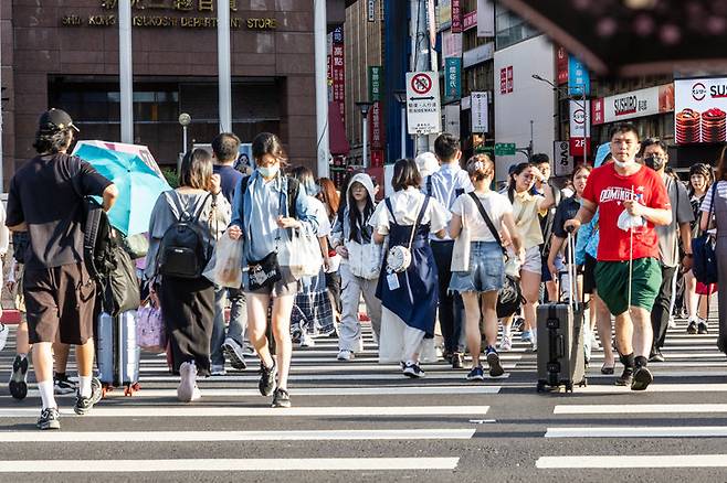 대만 타이베이 메인역 근처 거리의 풍경. 게티이미지