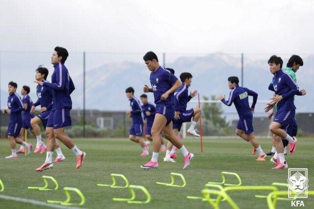 27일 미국 솔트레이크시티에서 전지훈련을 진행하고 있는 대한민국 축구대표팀./대한축구협회 제공
