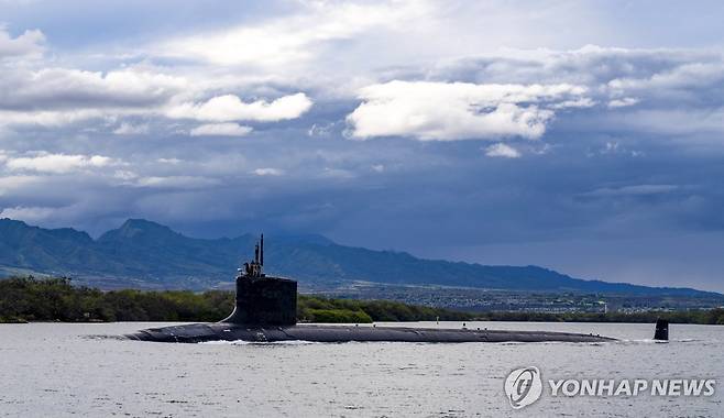 미 해군의 버지니아급 핵추진 공격잠수함 'USS 미주리' [AP 연합뉴스 자료사진. 재판매 및 DB 금지]