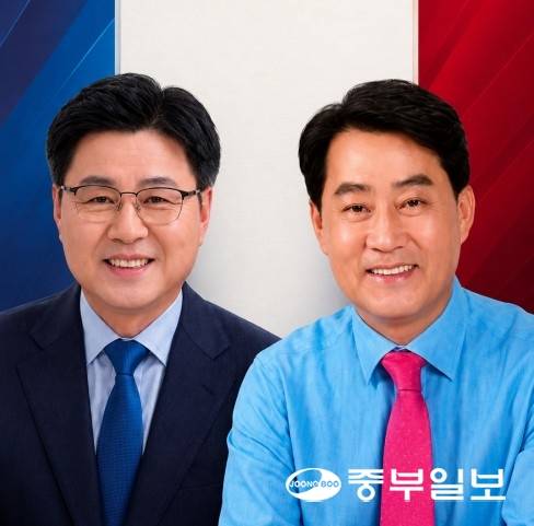 한대희 민주당 군포시장 후보(왼쪽)와 하은호 국힘 군포시장 후보. 사진=한대희, 하은호 선거캠프