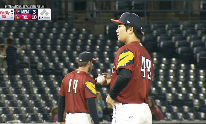 톨레도 머드헨스 고우석. 사진=MiLB.TV 캡처