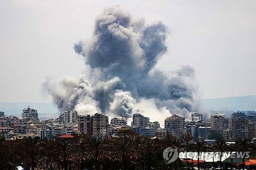 이스라엘의 레바논 폭격  [AFP=연합뉴스. 재판매 및 DB 금지]