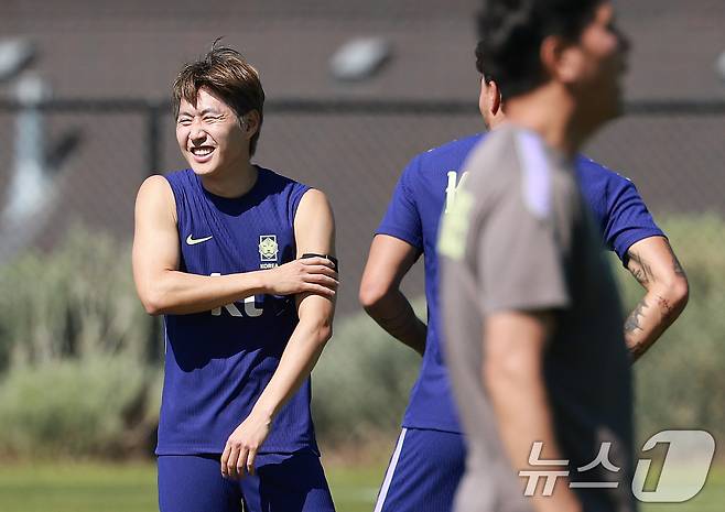 대한민국 축구대표팀 이강인이 2일(현지시간) 미국 유타주 헤리먼에 위치한 자이언스뱅크 트레이닝센터에서 훈련을 하고 있다. 2026.6.3 ⓒ 뉴스1 임세영 기자