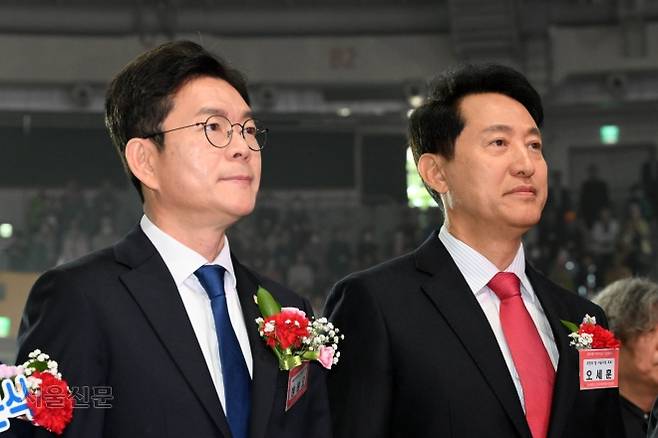 서울시장 선거에 출마한 더불어민주당 정원오(왼쪽) 후보와 국민의힘 오세훈 후보. 2026.5.6 홍윤기 기자