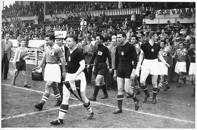 1954년 스위스 월드컵에 출전한 한국 축구대표팀. 대한축구협회 제공